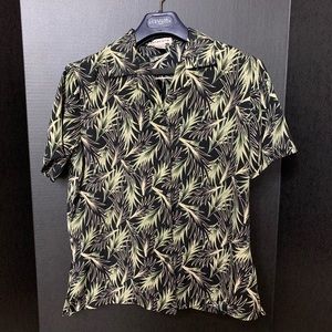 Palm Patterned Vintage Button Down